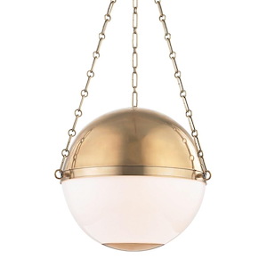 Sphere No.2 - 3 Light Pendant - 20.5 Inches Wide by 17 Inches High