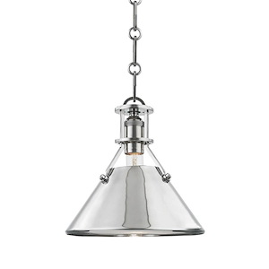 Metal No. 2 - 1 Light Pendant - 9.5 Inches Wide by 9.25 Inches High