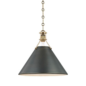 Metal No. 2 - 1 Light Pendant - 16 Inches Wide by 14.5 Inches High