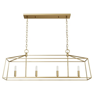Fair Oaks - 4 Light Chandelier In Modern Style-54.5 Inches Tall and 10 Inches Wide - 1315494