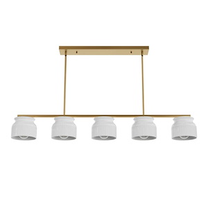Harlowe - 5 Light Large Linear Chandelier-7 Inches Tall and 7 Inches Wide