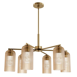 Beverly Glen - 6 Light Large Chandelier-11.8 Inches Tall and 30.8 Inches Wide