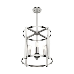 Astwood 4-Light Lantern Chandelier in Caged Style-16 Inches Wide by 25.5 Inches High