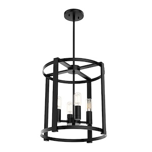 Astwood 4-Light Lantern Chandelier in Caged Style-16 Inches Wide by 25.5 Inches High - 911954