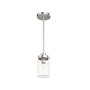 Devon Park 1-Light Jar Pendant in Farmhouse Style-4.4 Inches Wide by 16.3 Inches High - 911972