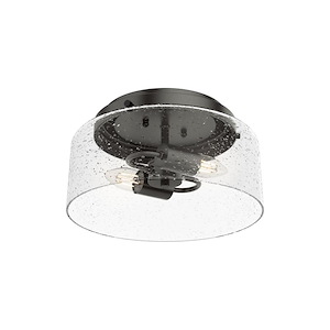 Hartland 2-Light Cylinder Flush Mount in Farmhouse Style-11.5 Inches Wide by 6.4 Inches High - 911977