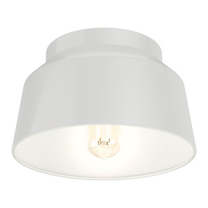 Cranbrook 1-Light Cylinder Flush Mount in Casual Style-11.5 Inches Wide by 6.8 Inches High - 911966