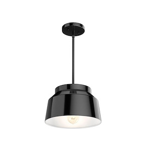 Cranbrook 1-Light Cylinder Pendant in Casual Style-11.5 Inches Wide by 14.4 Inches High