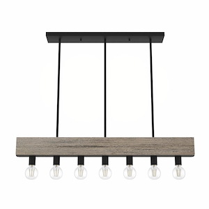 Donelson 7-Light Linear Chandelier in Transitional Style-4.5 Inches Wide by 6.5 Inches High