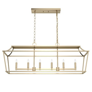 Laurel Ridge - 6 Light Linear Chandelier In Formal Style-16 Inches Tall and 12.25 Inches Wide - 1112888