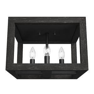 Squire Manor 4-Light Flush Mount in Modern Style-12 Inches Wide by 8.75 Inches High - 1047293