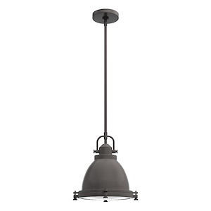 Bridgemoor 1-Light Pendant in Industrial Style-11.25 Inches Wide by 20.5 Inches High