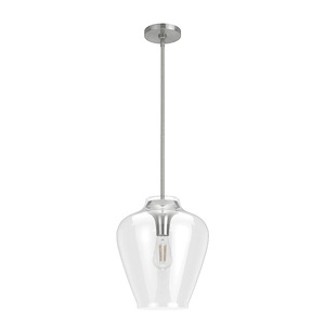 Vidria 1-Light Pendant in Formal Style-12 Inches Wide by 13 Inches High - 1043868