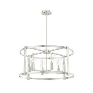 Astwood 6-Light Drum Chandelier in Caged Style-26 Inches Wide by 21 Inches High - 911958