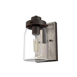 Devon Park 1-Light Wall Sconce In Farmhouse Style-8.5 Inches Tall and 6.75 Inches Wide