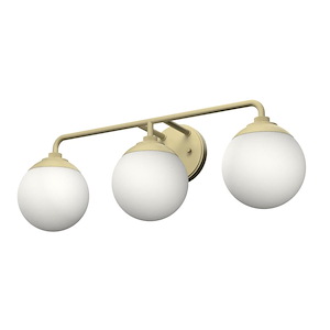 Hepburn 3-Light Bath Vanity In Modern Glam Style-9 Inches Tall and 8 Inches Wide - 1217660