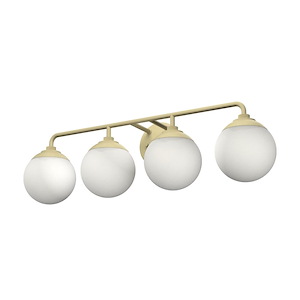 Hepburn 4-Light Bath Vanity In Modern Glam Style-9 Inches Tall and 8 Inches Wide - 1105557