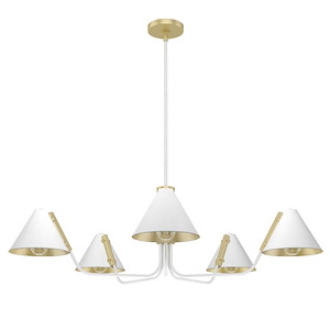 Grove Isle 5-Light Chandelier in Formal Style-40.75 Inches Wide by 12 Inches High
