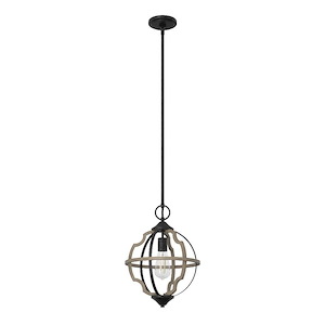 Stone Creek 1-Light Pendant In Transitional Style-16.75 Inches Tall and 12 Inches Wide