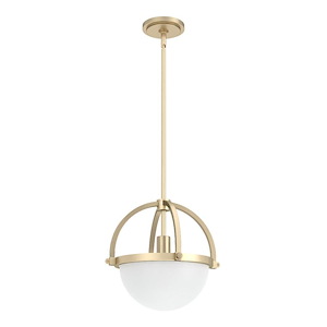 Wedgefield 1-Light Pendant In Formal Style-12.25 Inches Tall and 12.75 Inches Wide