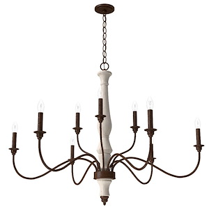 Teren 9-Light 2-Tier Chandelier In Formal Style-30 Inches Tall and 40 Inches Wide