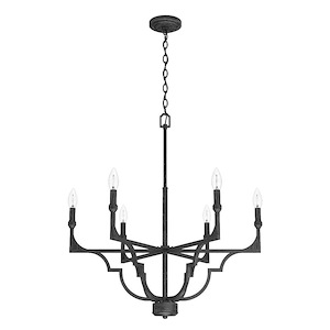 Highland Hill 6-Light Chandelier Ceiling Light Fixture 28 Inches Wide by 30 Inches Tall