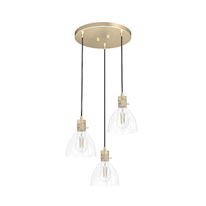 Van Nuys Round 3-Light Cluster Ceiling Light Fixture 12.75 Inches Wide
