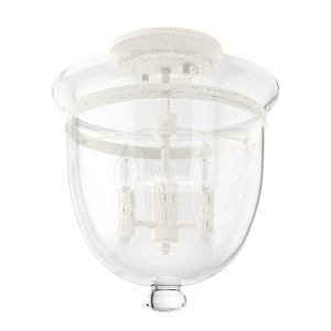 Belltown 3-Light Flush Mount In Transitional Style-15 Inches Tall and 13 Inches Wide - 1093886