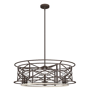 Langwood 6-Light Chandelier In Formal Style-10 Inches Tall and 30 Inches Wide - 1087832