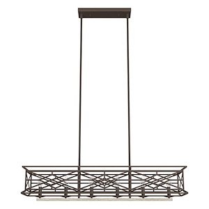 Langwood 6-Light Chandelier Ceiling Light Fixture 40.25 Inches Wide and 14.5 Inches Tall