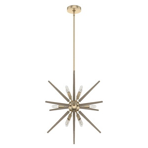 Jupiter Star - 12 Light Pendant In Mid-Century Modern Style-24 Inches Tall and 24 Inches Wide - 1270413