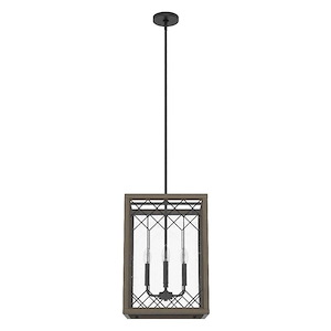 Chevron - 4 Light Pendant In Casual Style-20.5 Inches Tall and 14 Inches Wide - 1270379