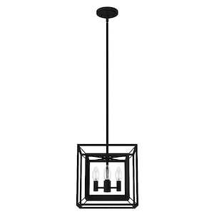 Doherty - 4 Light Convertible Pendant In Industrial Style-12 Inches Tall and 12 Inches Wide