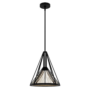 Rafner - 1 Light Pendant In Craftsman Style-24 Inches Tall and 13 Inches Wide
