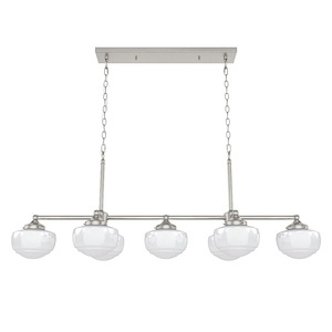 Saddle Creek - 7 Light Linear Chandelier In Transitional Style-19 Inches Tall and 52 Inches Wide - 1266007