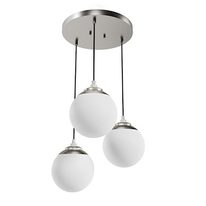 Hepburn - 3 Light Cluster Pendant In Mid-Century Modern Style-8.5 Inches Tall and 12.75 Inches Wide - 1286777