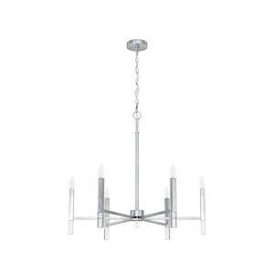 Sunjai - 6 Light Chandelier In Formal Style-28.25 Inches Tall and 30 Inches Wide