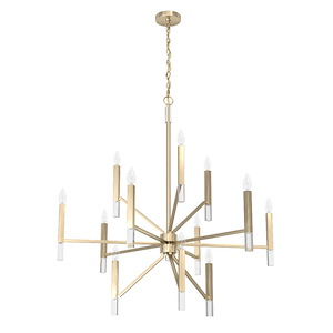 Sunjai - 12 Light 3-Tier Chandelier In Formal Style-41.5 Inches Tall and 40 Inches Wide - 1255177