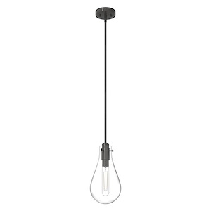 Lundin - 1 Light Pendant In Formal Style-13.75 Inches Tall and 7 Inches Wide - 1112889
