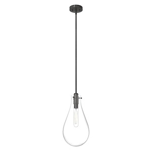 Lundin - 1 Light Pendant In Formal Style-17.25 Inches Tall and 8.75 Inches Wide