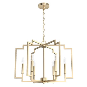 Zoanne - 6 Light Chandelier In Modern Style-16.5 Inches Tall and 24 Inches Wide - 1270501