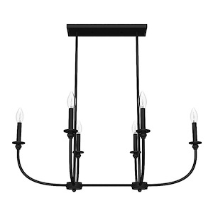 Southcrest - 6 Light Linear Chandelier In Casual Style-13.25 Inches Tall and 36 Inches Wide