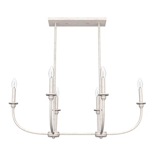 Southcrest - 6 Light Linear Chandelier In Casual Style-13.25 Inches Tall and 36 Inches Wide