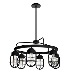 Starklake - 6 Light Chandelier In Caged Style-14.75 Inches Tall and 26.75 Inches Wide