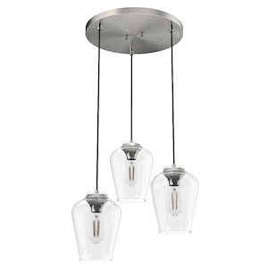 Vidria - 3 Light Cluster Pendant In Formal Style-9.5 Inches Tall and 12.5 Inches Wide