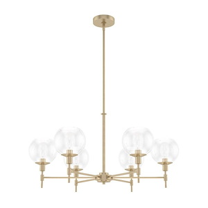 Xidane - 6 Light Chandelier In Mid Century Style-17.5 Inches Tall and 32 Inches Wide
