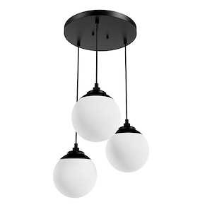 Hepburn - 3 Light Cluster Pendant In Mid-Century Modern Style-8.5 Inches Tall and 12.75 Inches Wide