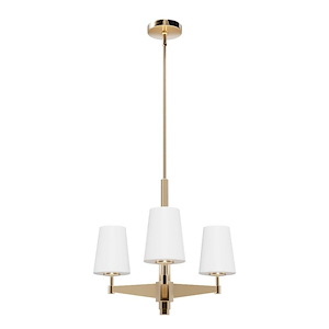 Nolita - 3 Light Chandelier In Modern Style-18.5 Inches Tall and 22 Inches Wide