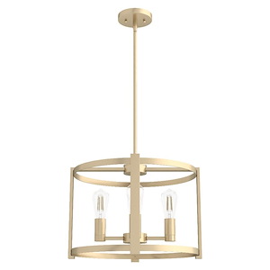 Astwood 4-Light Chandelier In Caged Style-13 Inches Tall and 18 Inches Wide