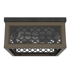 Chevron - 2 Light Flush Mount In Casual Style-5.75 Inches Tall and 11 Inches Wide - 1270375